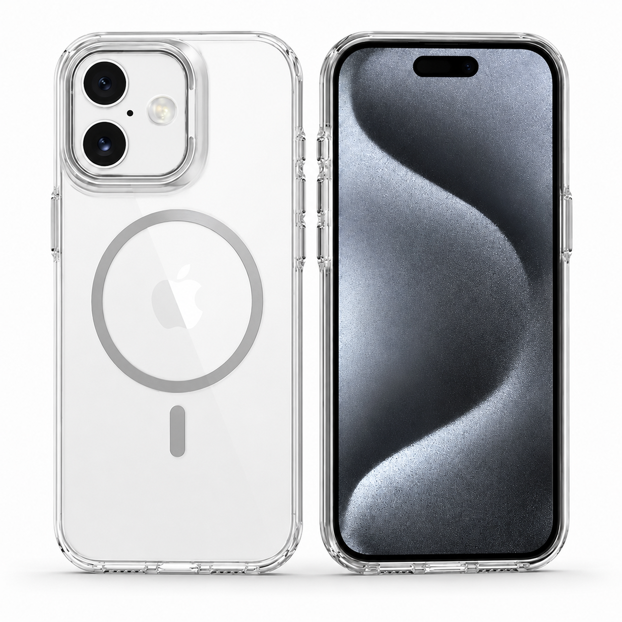 White Matt Crystalline MagSafe Case with Stand for Apple iPhone 17 Clear Shockproof Phone Cover