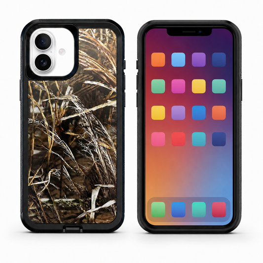 Black camouflage defender protective case for Apple iPhone 17