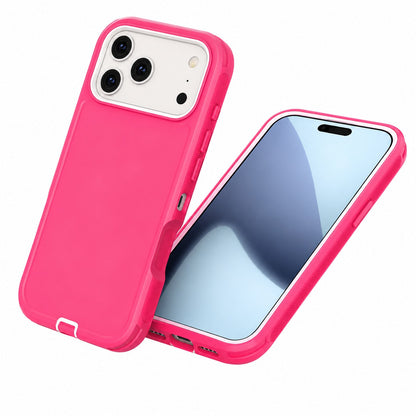 Luxury Hot Pink iPhone 17 Pro Max Case, Durable Phone Cover, Wireless Charging Compatible Case