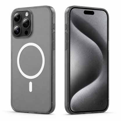 Black frosted iPhone 12 MagSafe protective phone cover