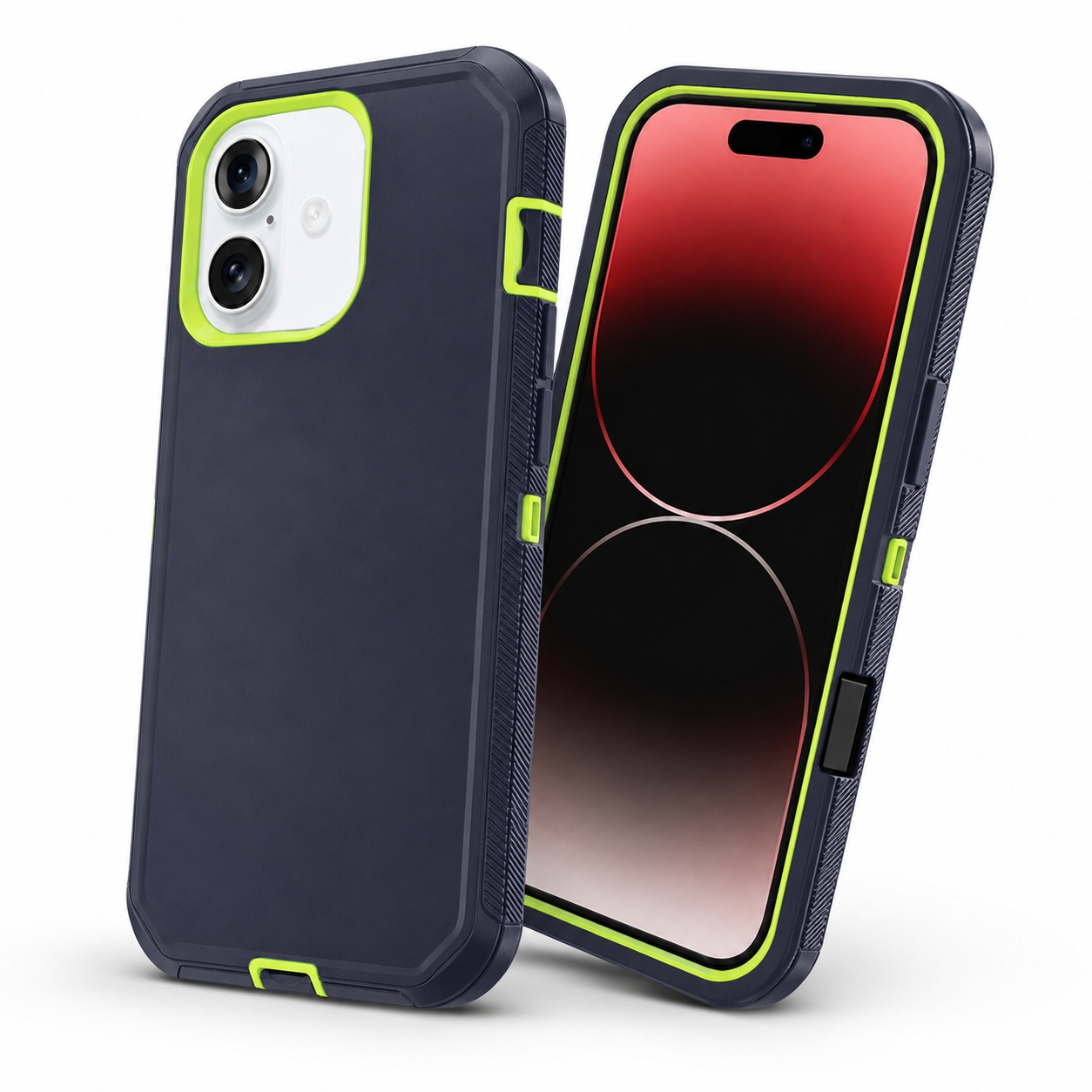 Shockproof lime iPhone 17 cover with reinforced corner protection