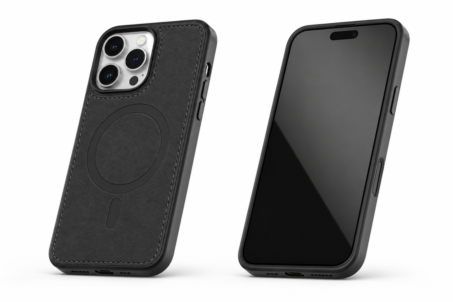 Black iPhone 12 protective MagSafe phone cover