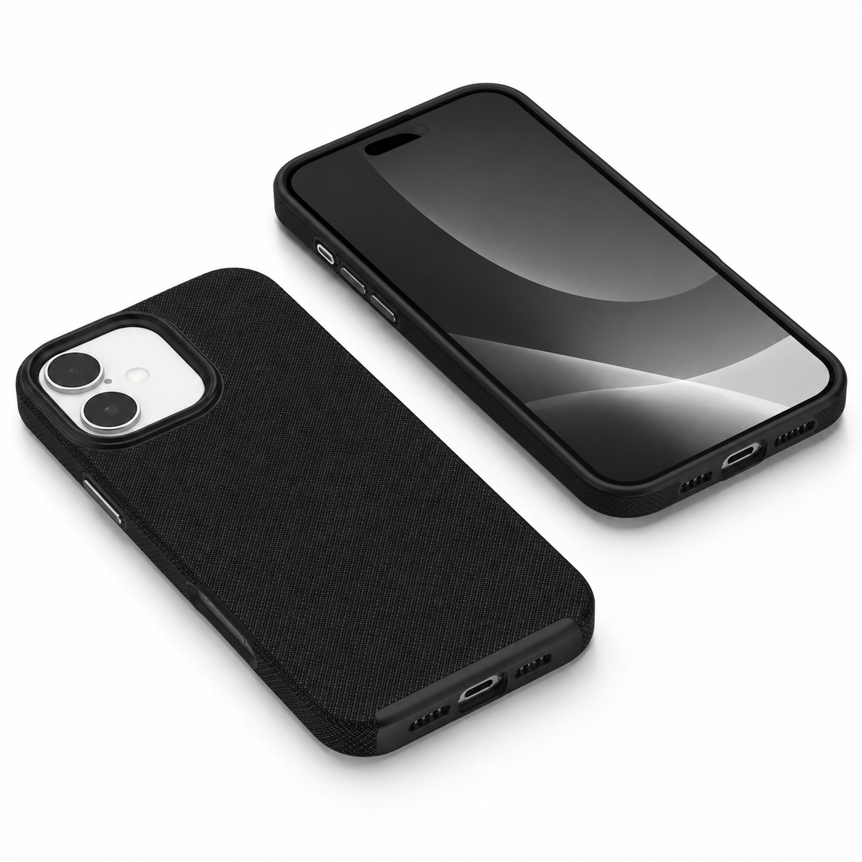 Slim MagSafe-compatible black protective case for iPhone 16