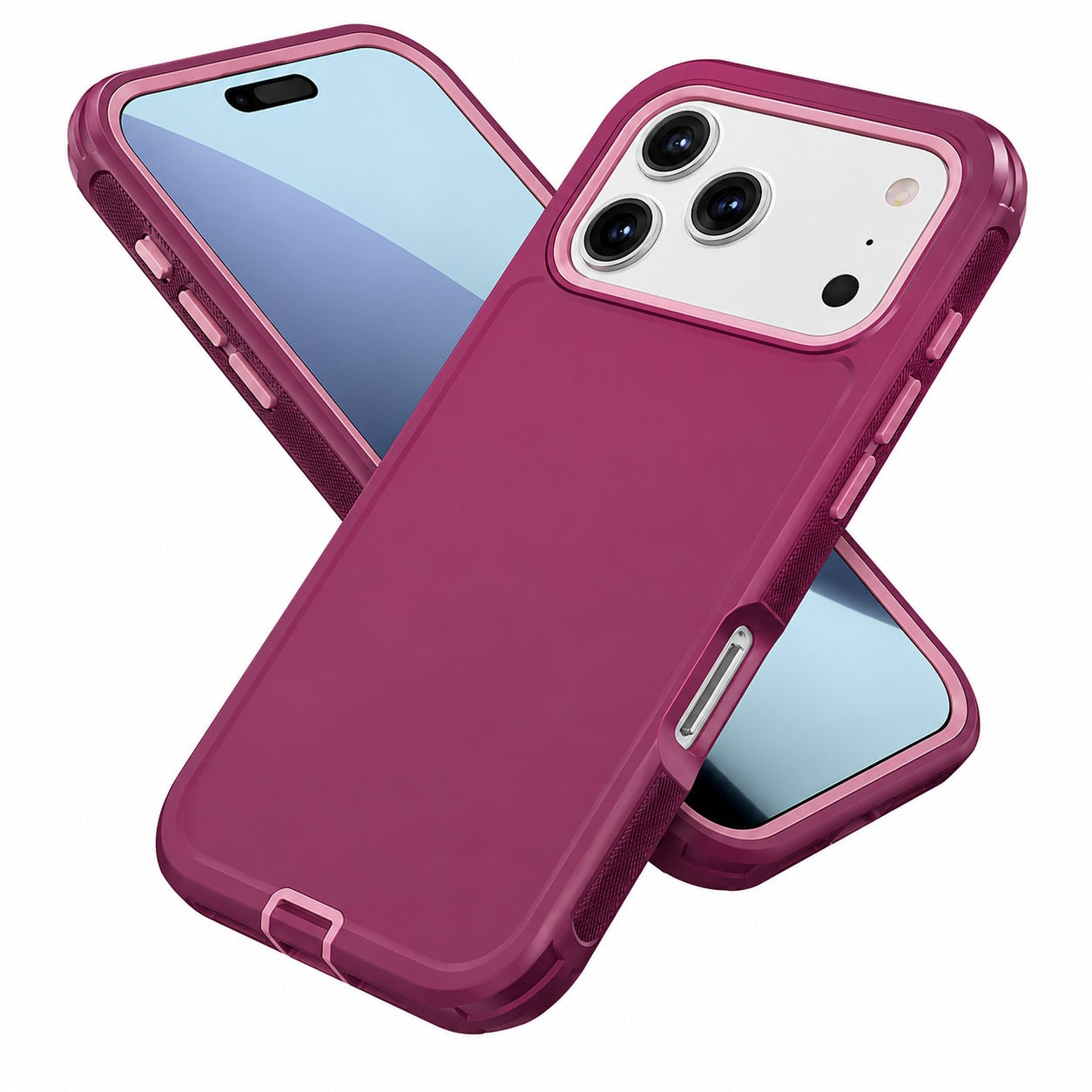 Pink Rose iPhone 17 Pro Max Case, Shockproof Phone Case, Protective Mobile Cover, Magnetic Case