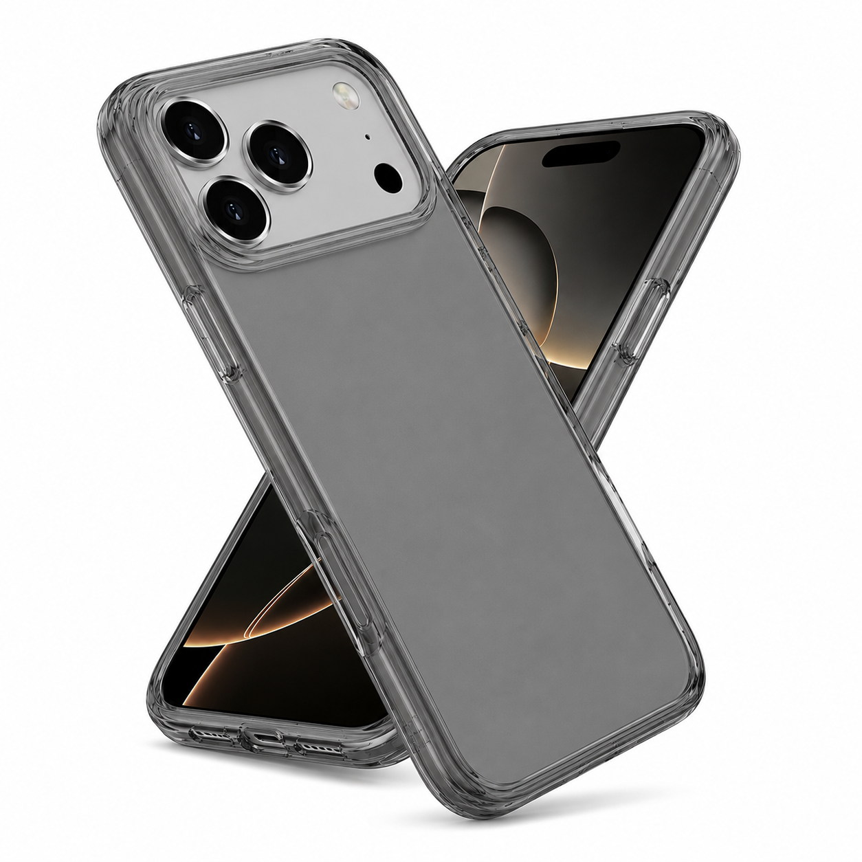 Premium Clear Grey Phone Case for iPhone 17 Pro Max Drop Protection Case Protective Smartphone Cover