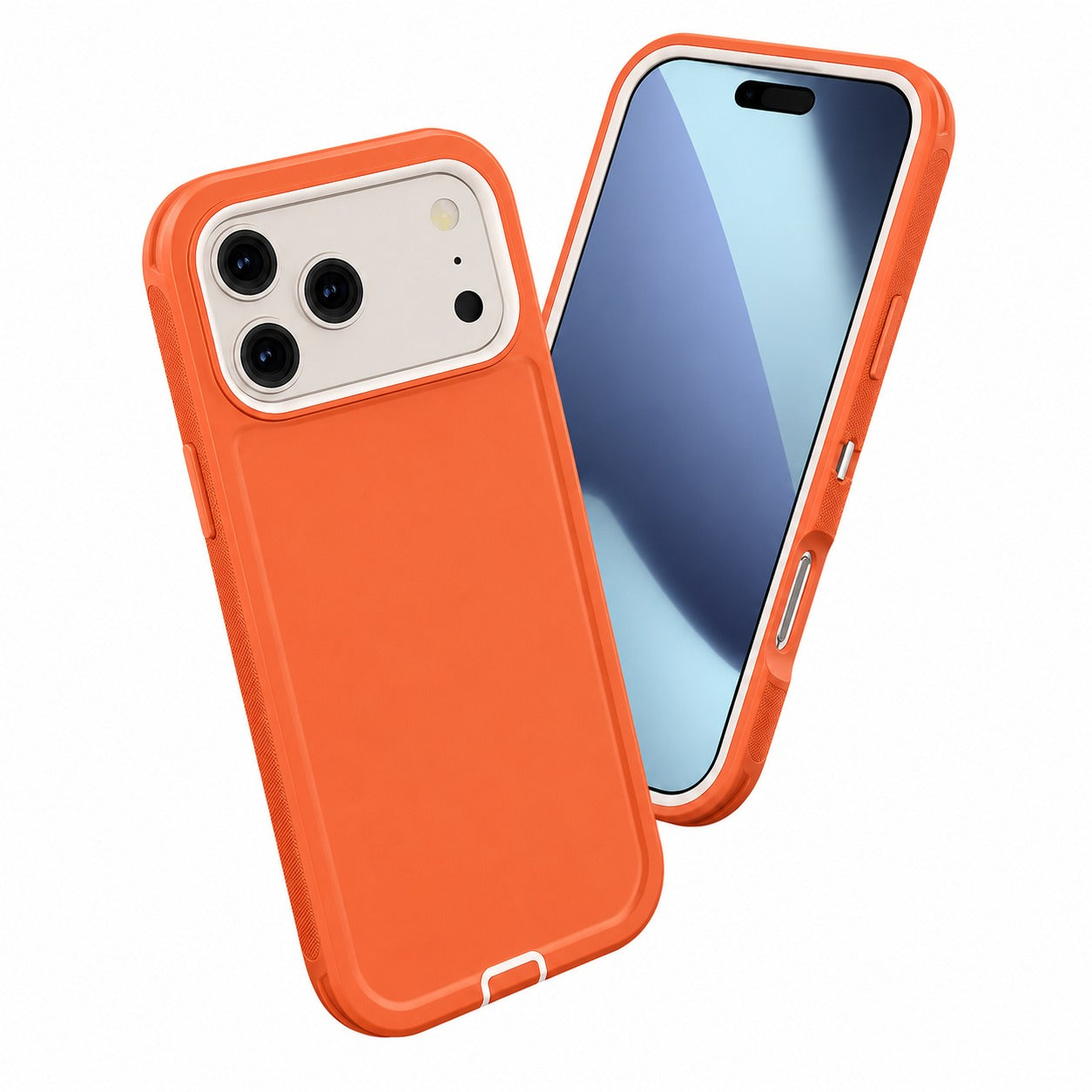 Orange Rugged Phone Case for Apple iPhone 17 Pro Max with Military Grade Protection