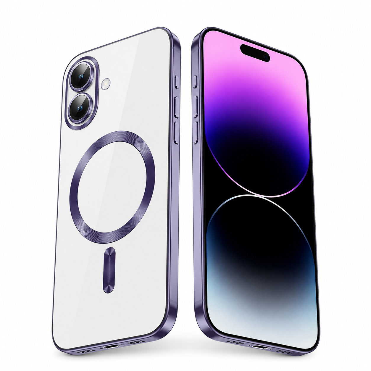 Slim Midnight Blue Phone Case for Apple iPhone 17 with durable TPU bumper and wireless charging support