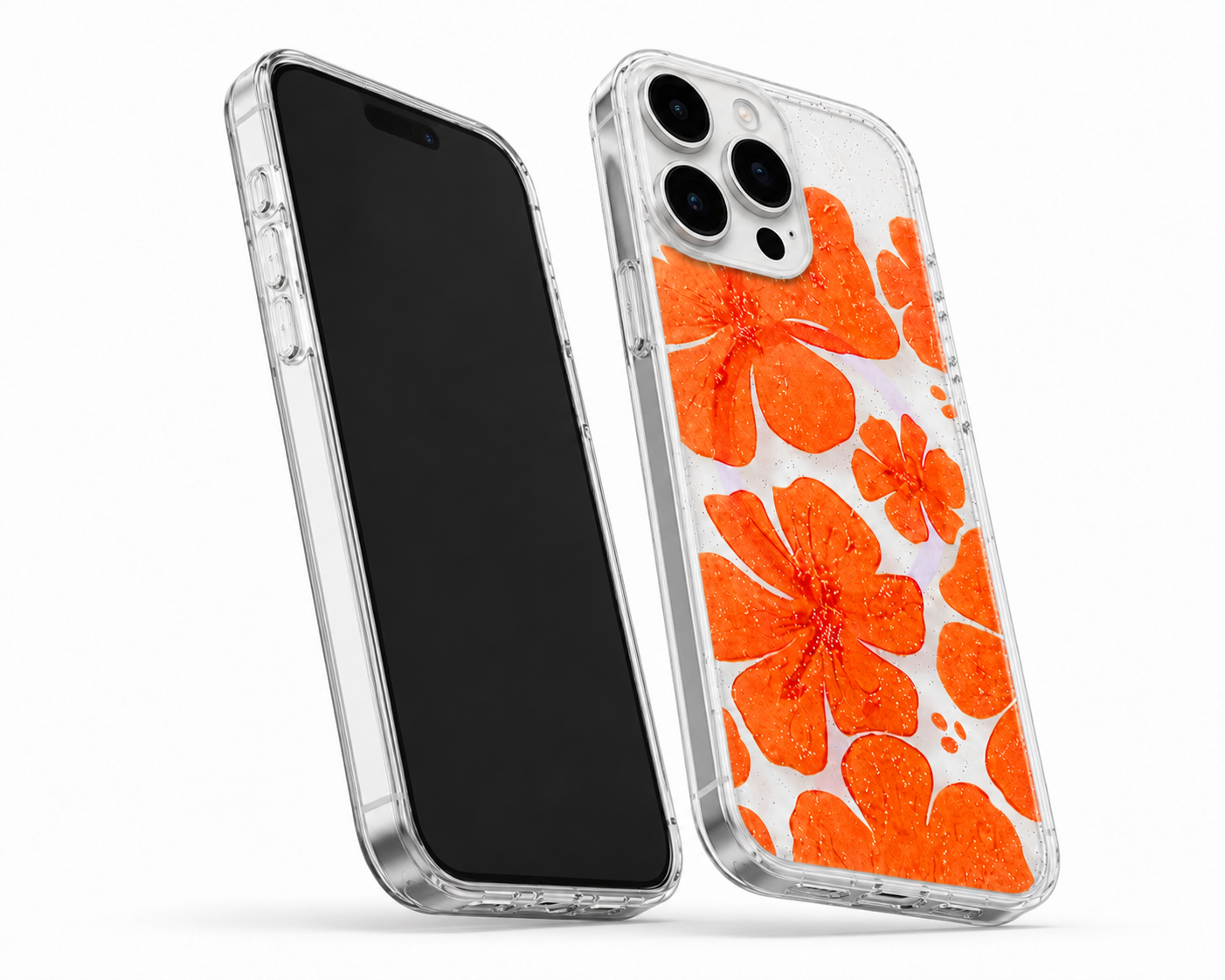 Orange flower shockproof case for Apple iPhone 12 Pro 6.1 inch