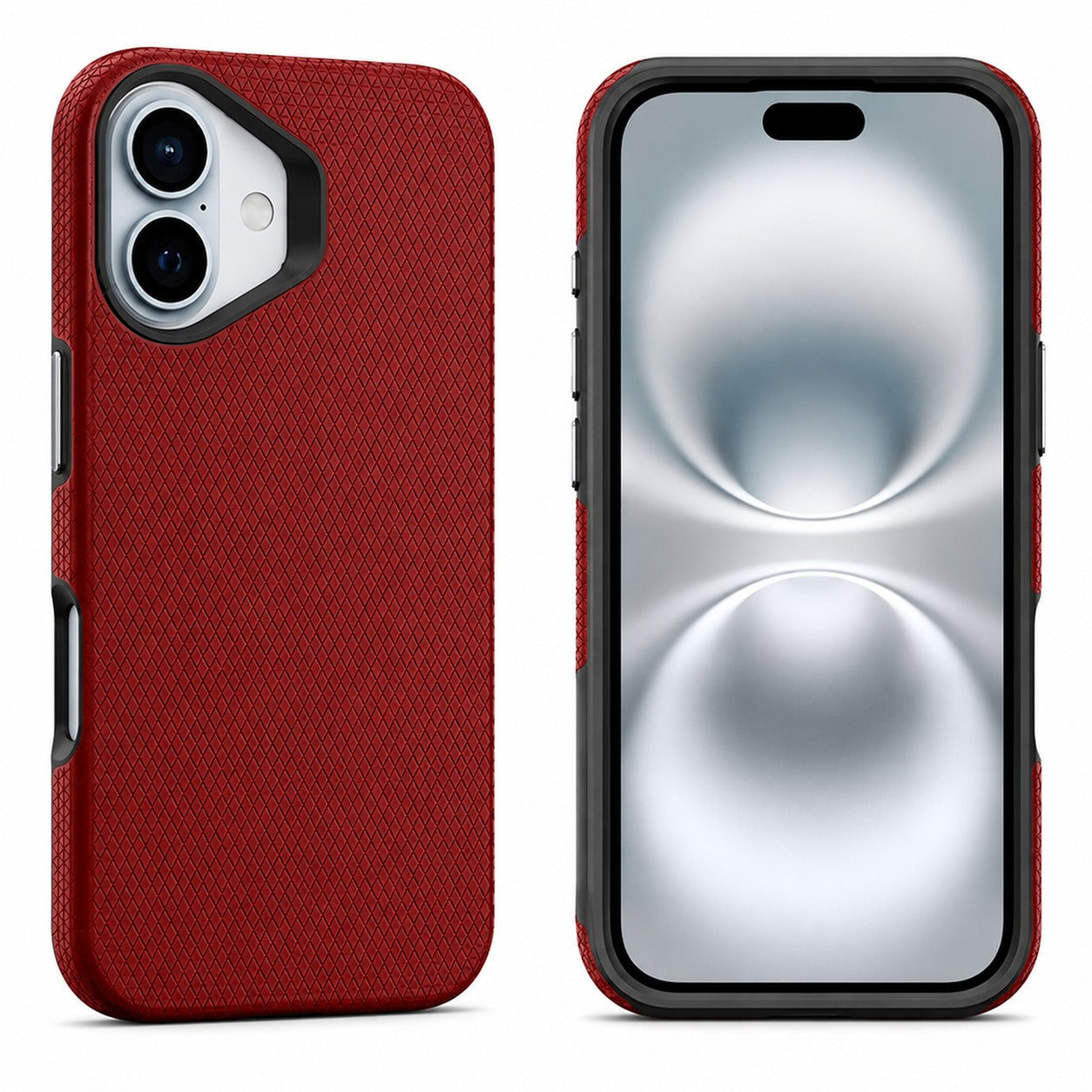  Red iPhone 17 Case, Triangle Phone Case, Shockproof Protective Cover, MagSafe Compatible Case