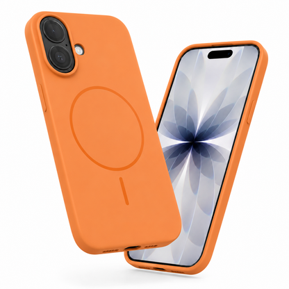 Slim Orange Protective Phone Cover for Apple iPhone 17 with MagSafe support