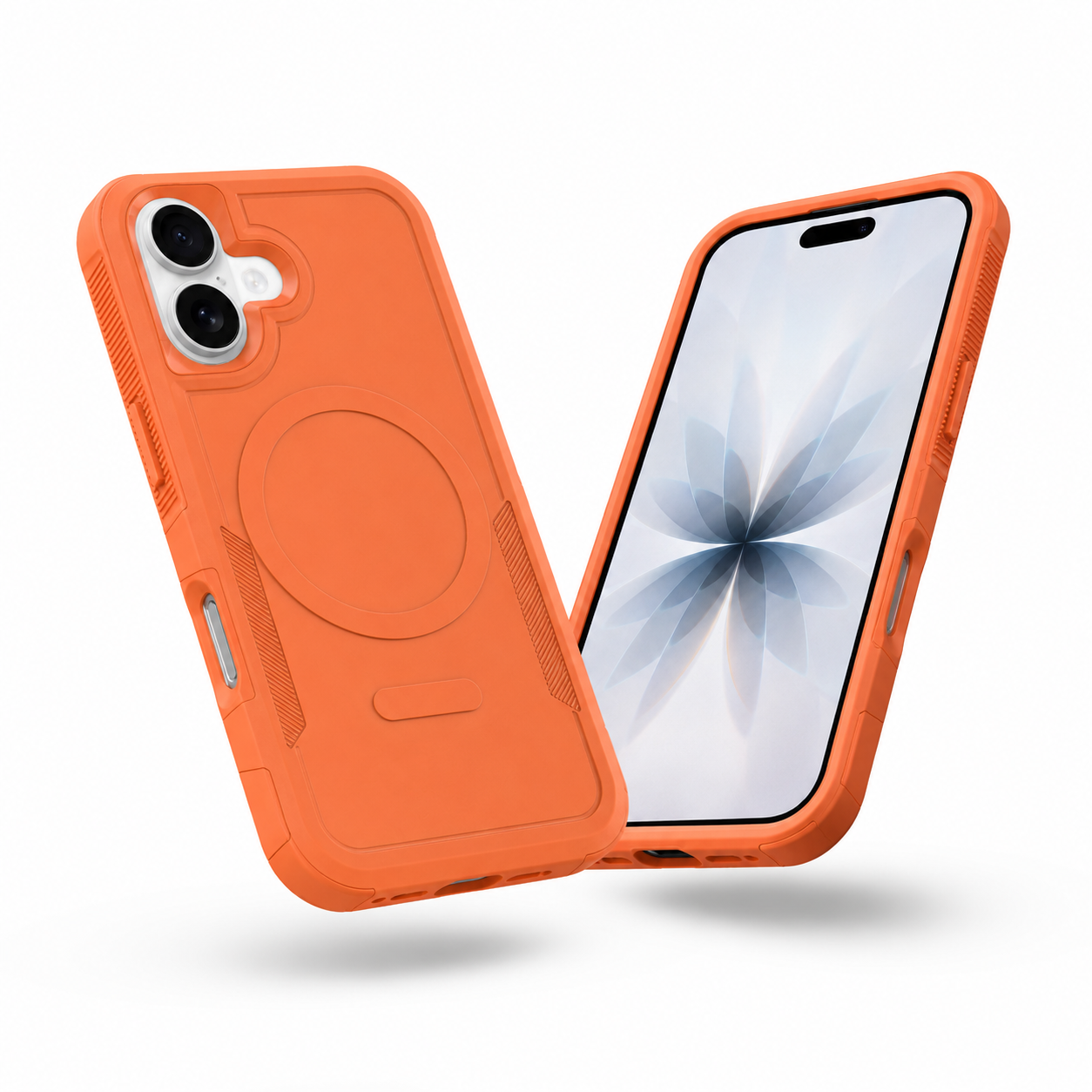 Designer Orange Mobile Cover, Anti-Slip Protective Case, Heavy Duty Smartphone Case