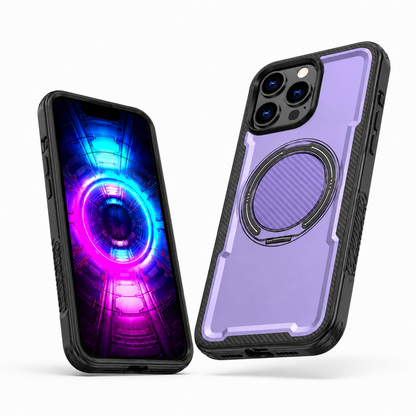 Purple mobile cover with raised camera protection for iPhone 12