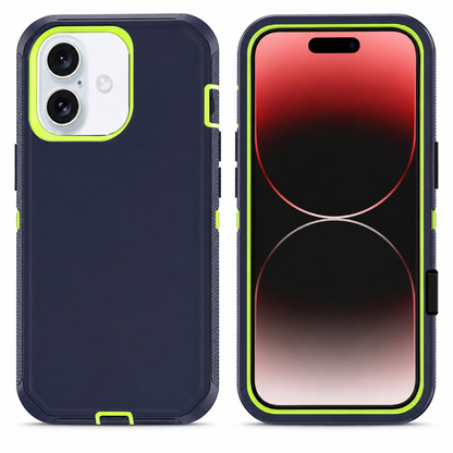 Lime triple protection case for Apple iPhone 17 back view