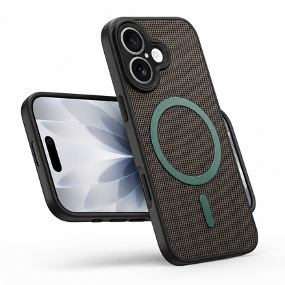 Military Grade Green Phone Case for Apple iPhone 16 with MagSafe Compatibility