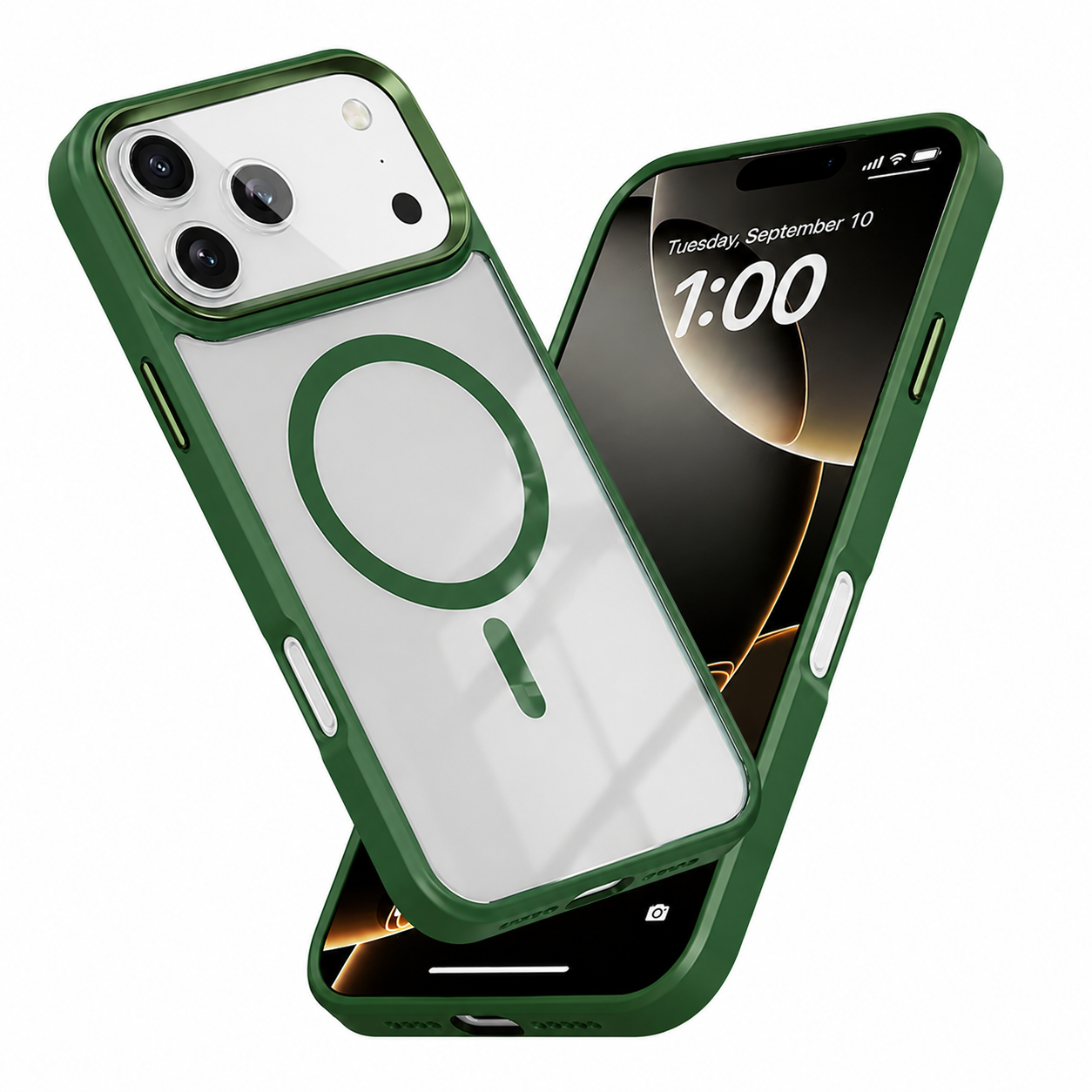 Midnight Green MagSafe Case for Apple iPhone 17 Pro Max Premium Hybrid Mobile Phone Cover