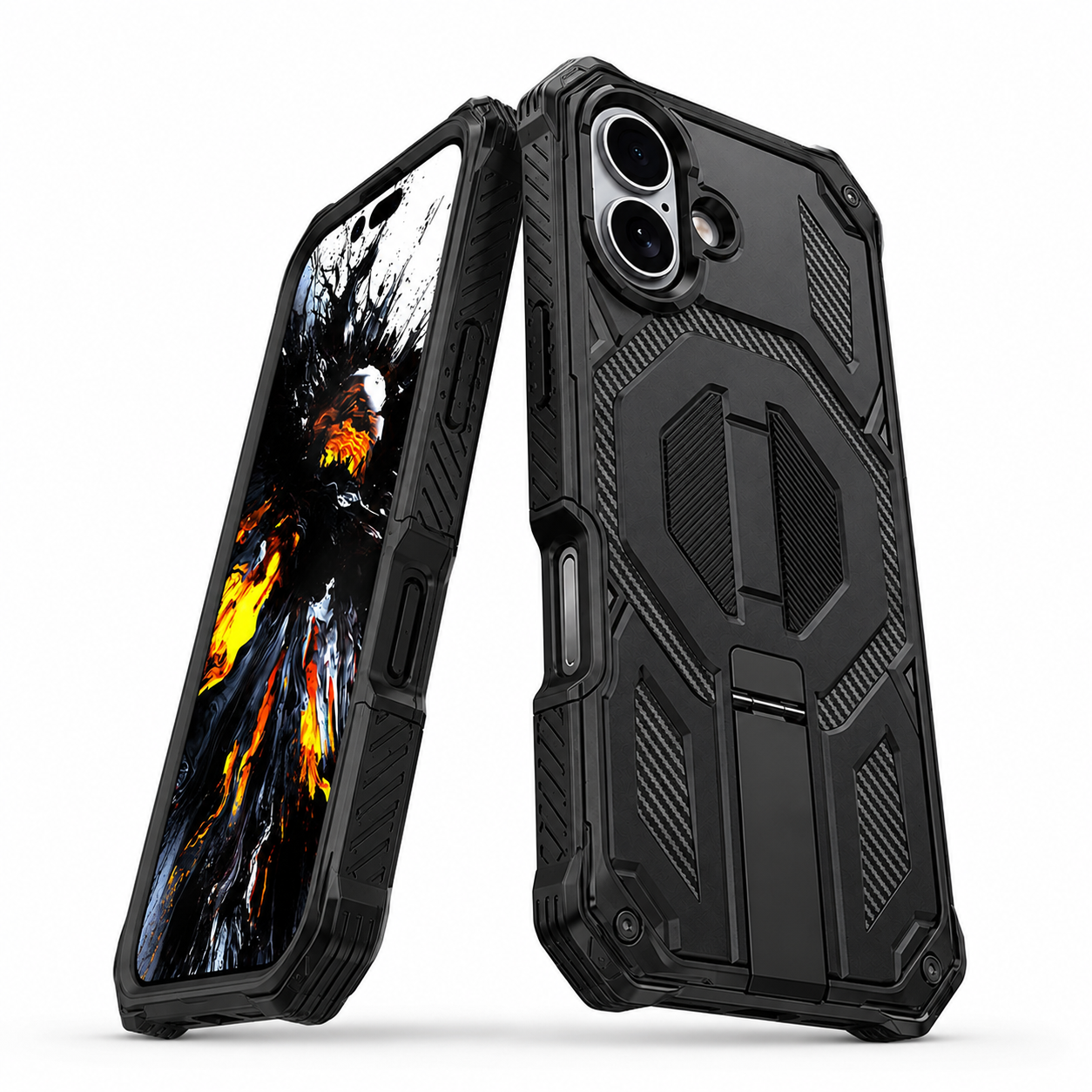 Apple iPhone 16 Rugged Case, Military Grade Phone Case, Anti Scratch Phone Cover, Heavy Duty Mobile Cover, Magnetic Phone Case