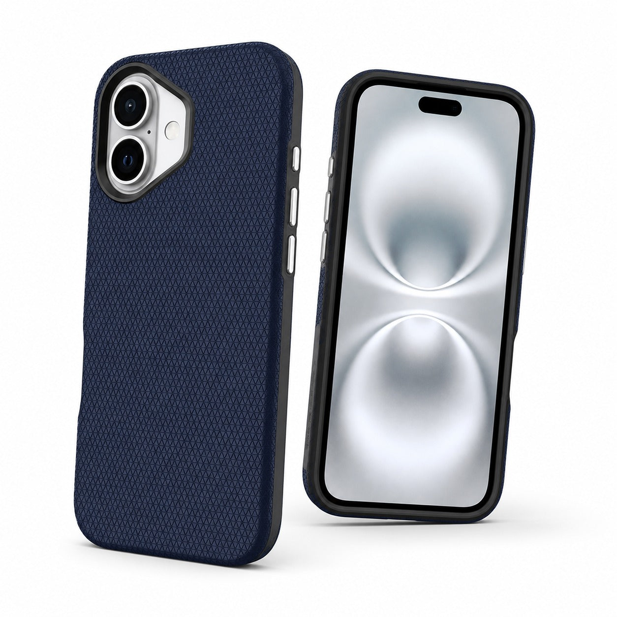  Designer Navy iPhone 17 Cover, Impact Resistant Phone Case, Wireless Charging Compatible Case