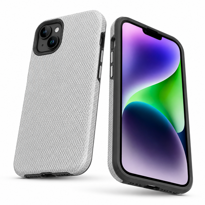 Triangle Pattern Grey iPhone 15 Case Slim Anti-Slip Protective Cover