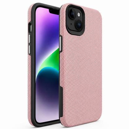 Triangle Pattern Rose Gold iPhone 15 Case Slim Anti-Slip Protective Cover