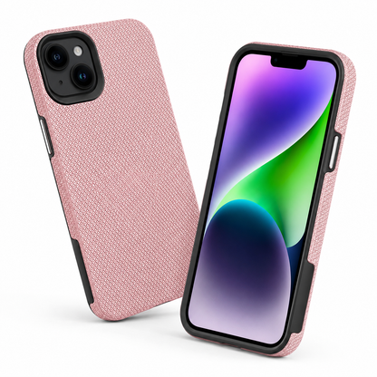 Triangle Geometric Case for Apple iPhone 15 - Rose Gold Protective Phone Case
