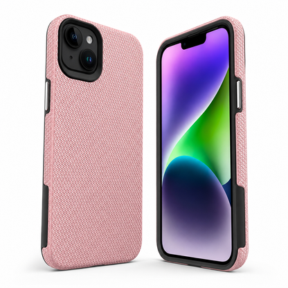 Apple iPhone 15 Rose Gold Geometric Case with Raised Camera Protection