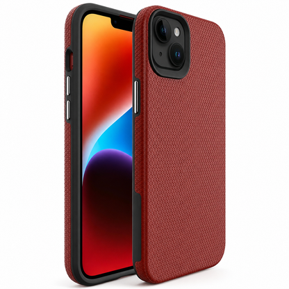 Triangle Geometric Case for Apple iPhone 15 - Red Protective Phone Case