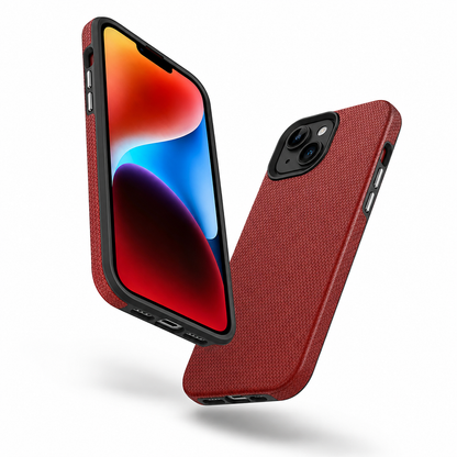 Red Triangle Geometric iPhone 15 Case Shockproof Phone Cover