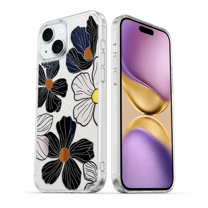Floral Fusion MagSafe iPhone 15 Case with Wireless Charging Support