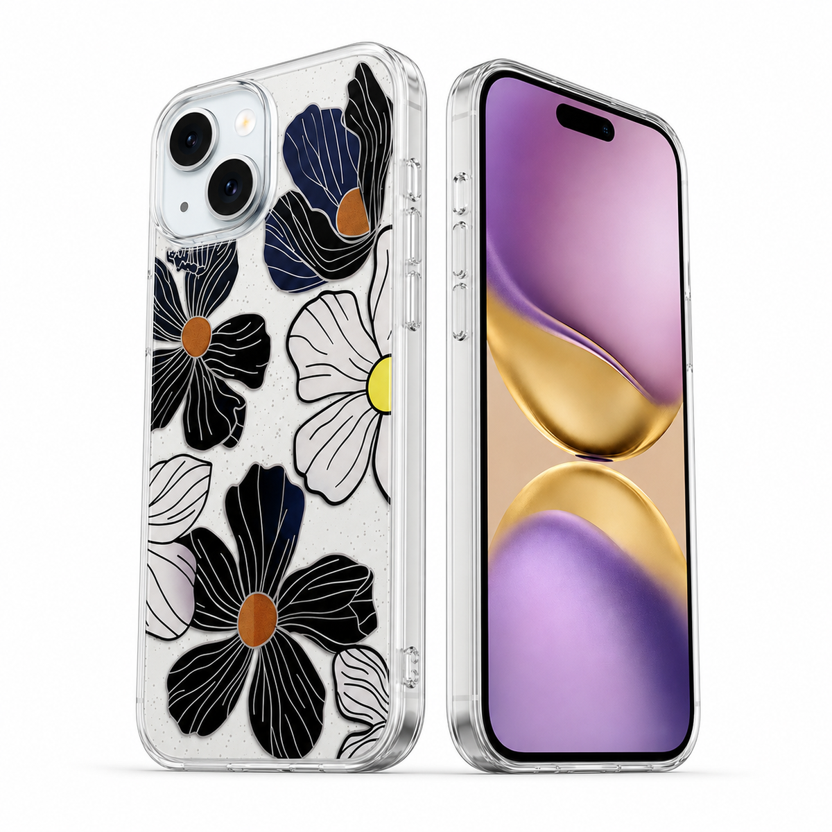 Floral Fusion MagSafe iPhone 14 Case with Wireless Charging Support