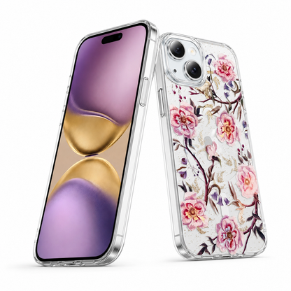 Floral Fusion MagSafe iPhone 15 Case with Wireless Charging Support