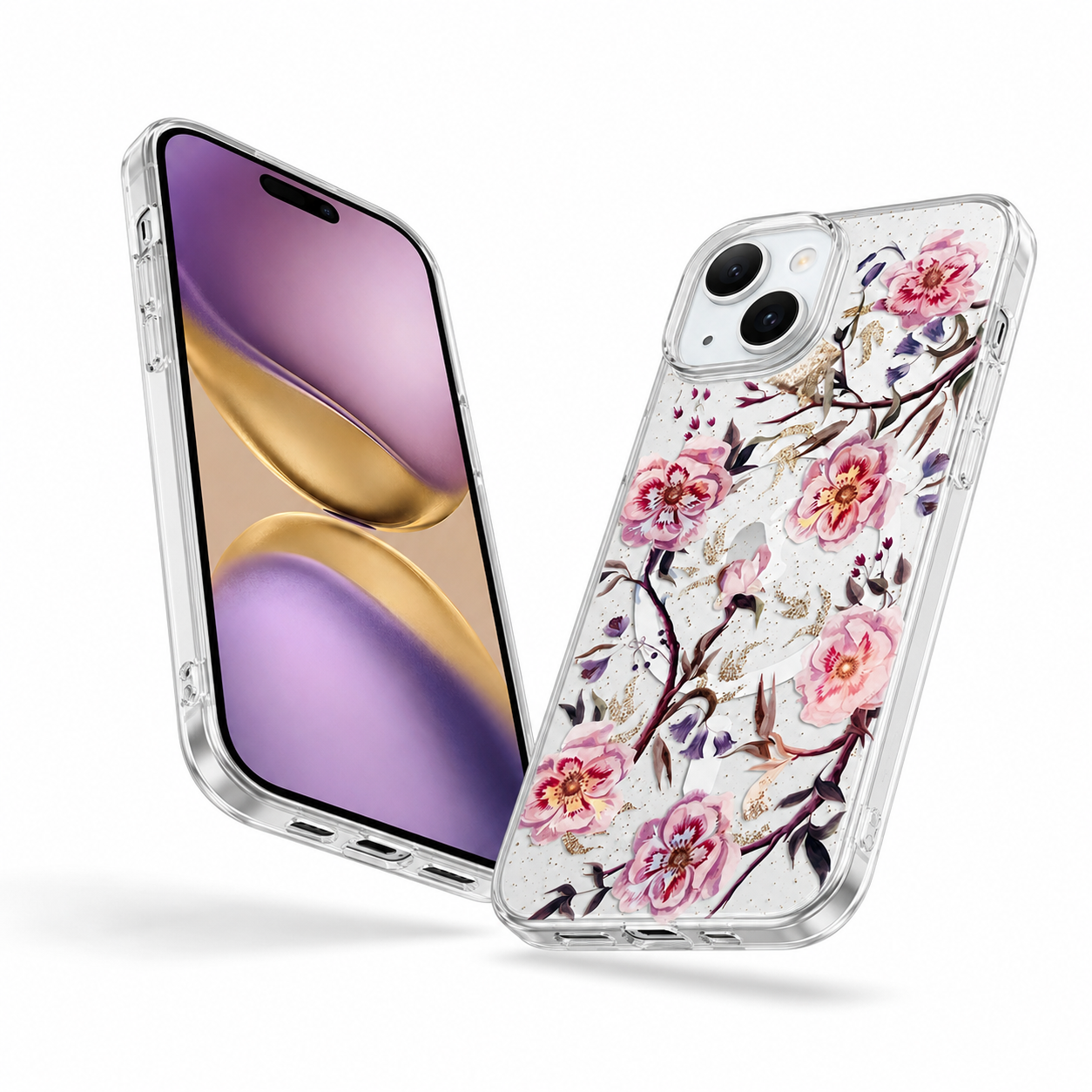 MagSafe Floral Fusion Case for Apple iPhone 15 with Floral Design