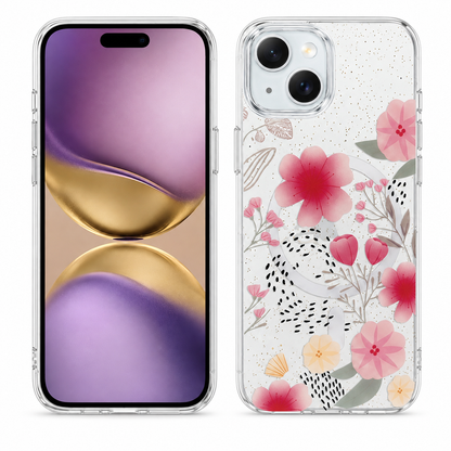 MagSafe Floral Fusion Case for Apple iPhone 15 with Floral Design