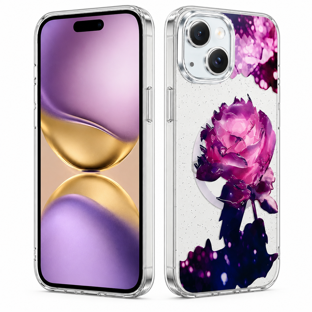 MagSafe Floral Fusion Case for Apple iPhone 15 with Floral Design