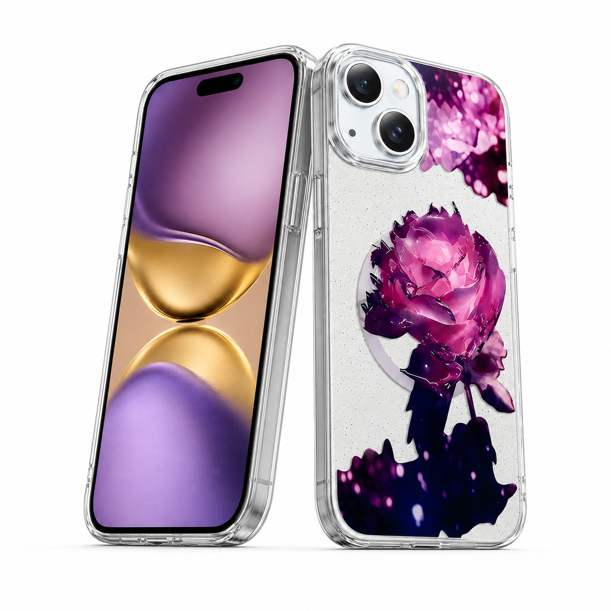 Floral Fusion MagSafe iPhone 13 Case with Wireless Charging Support