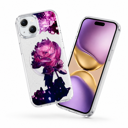 Protective MagSafe Phone Case for Apple iPhone 14 Floral Pattern