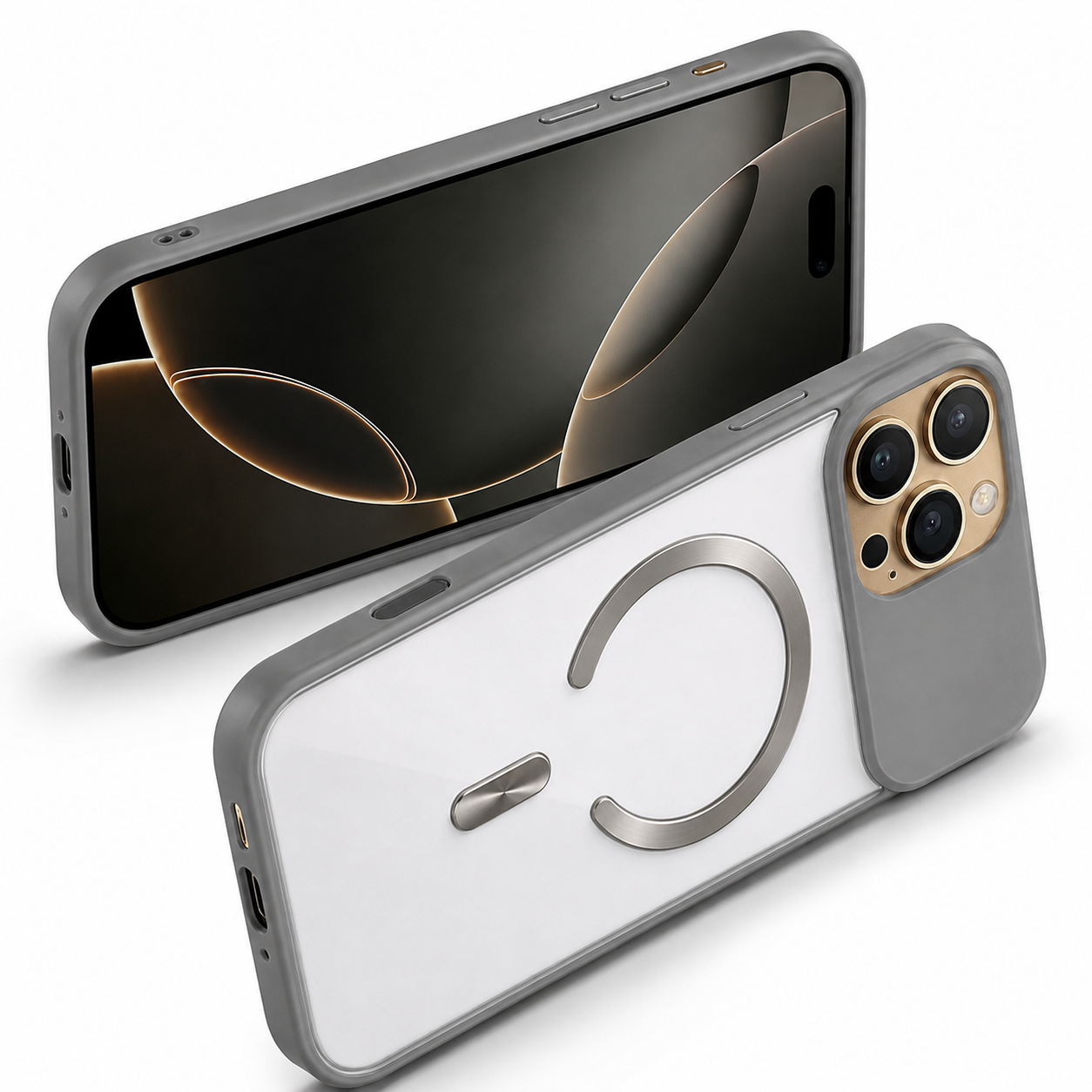 Premium MagSafe Protective Case for Apple iPhone 15 Artic Mist Design
