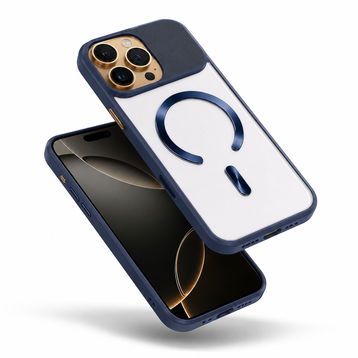 Premium MagSafe Protective Case for Apple iPhone 15 Artic Mist Design