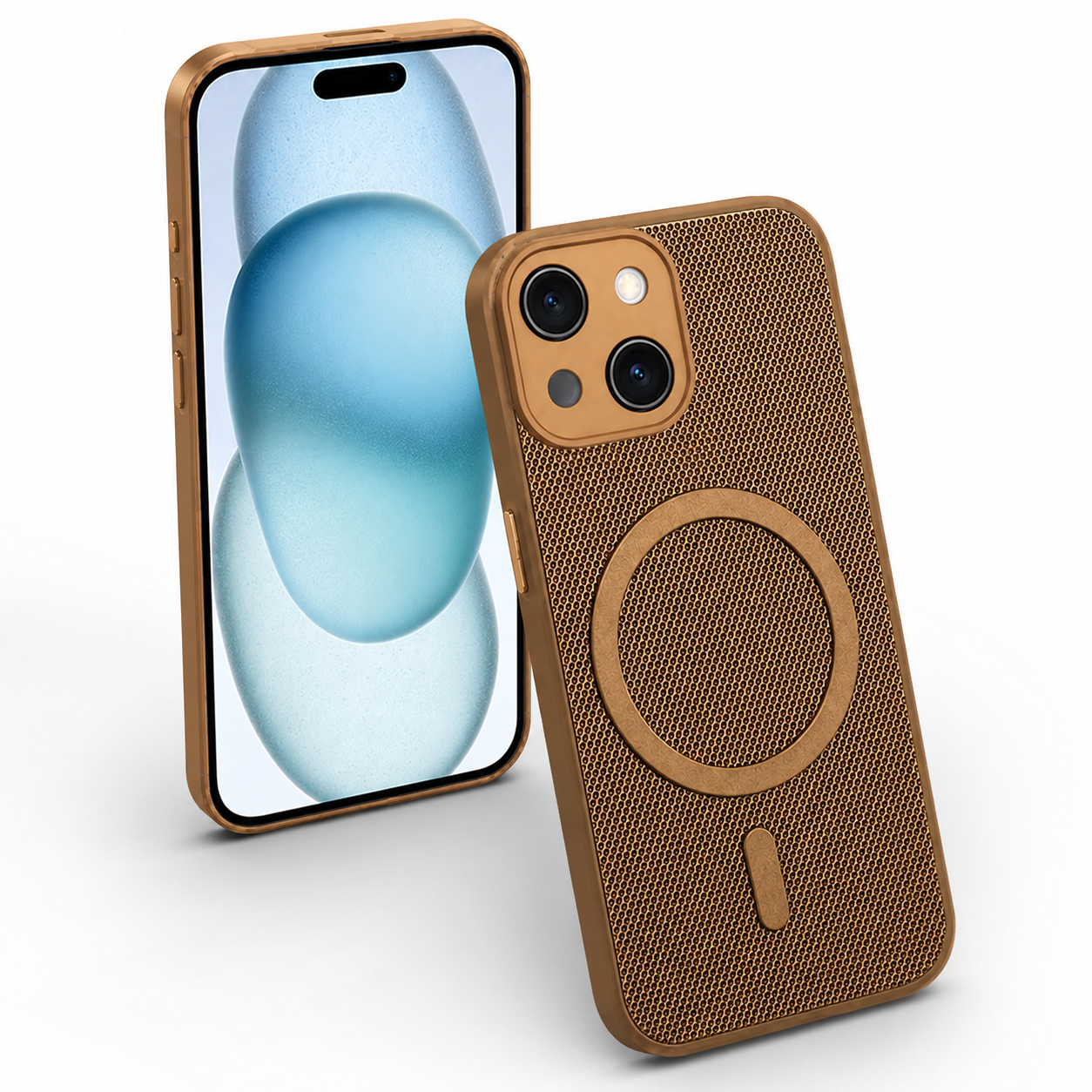 Protective Grip Weave iPhone 15 Case with MagSafe magnetic ring and raised camera protection