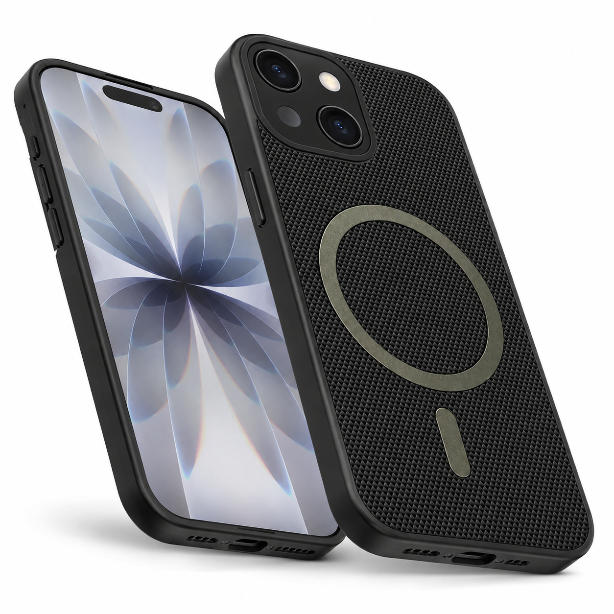 Apple iPhone 15 MagSafe Grip Weave Case with shockproof textured phone cover design