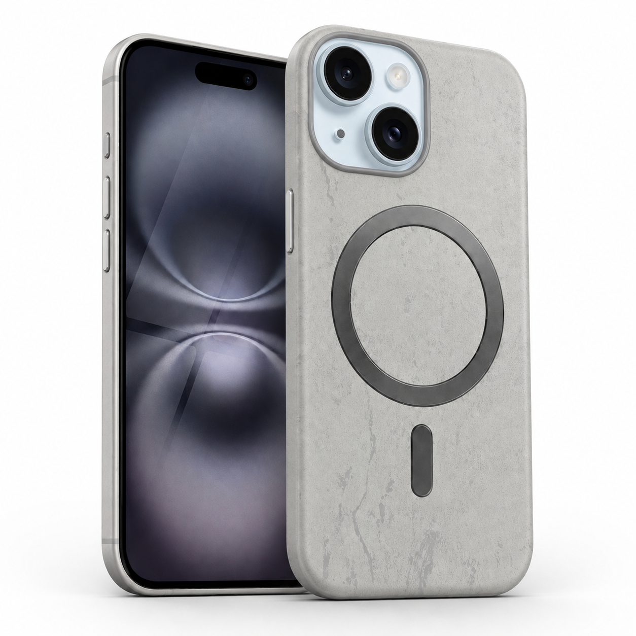 Plush MagSafe Case for Apple iPhone 15 - Grey