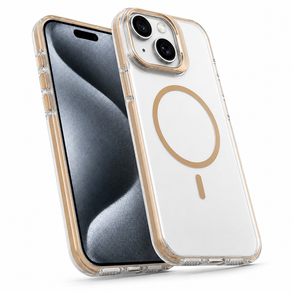 Crystalline MagSafe Stand Case for Apple iPhone 15 - Desert Titanium