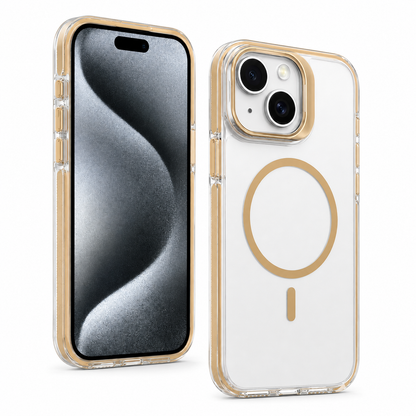 Crystalline MagSafe Stand Case for Apple iPhone 15 - Desert Titanium