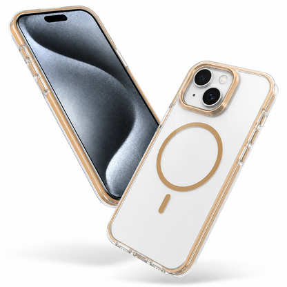 Crystalline MagSafe Stand Case for Apple iPhone 15 - Desert Titanium