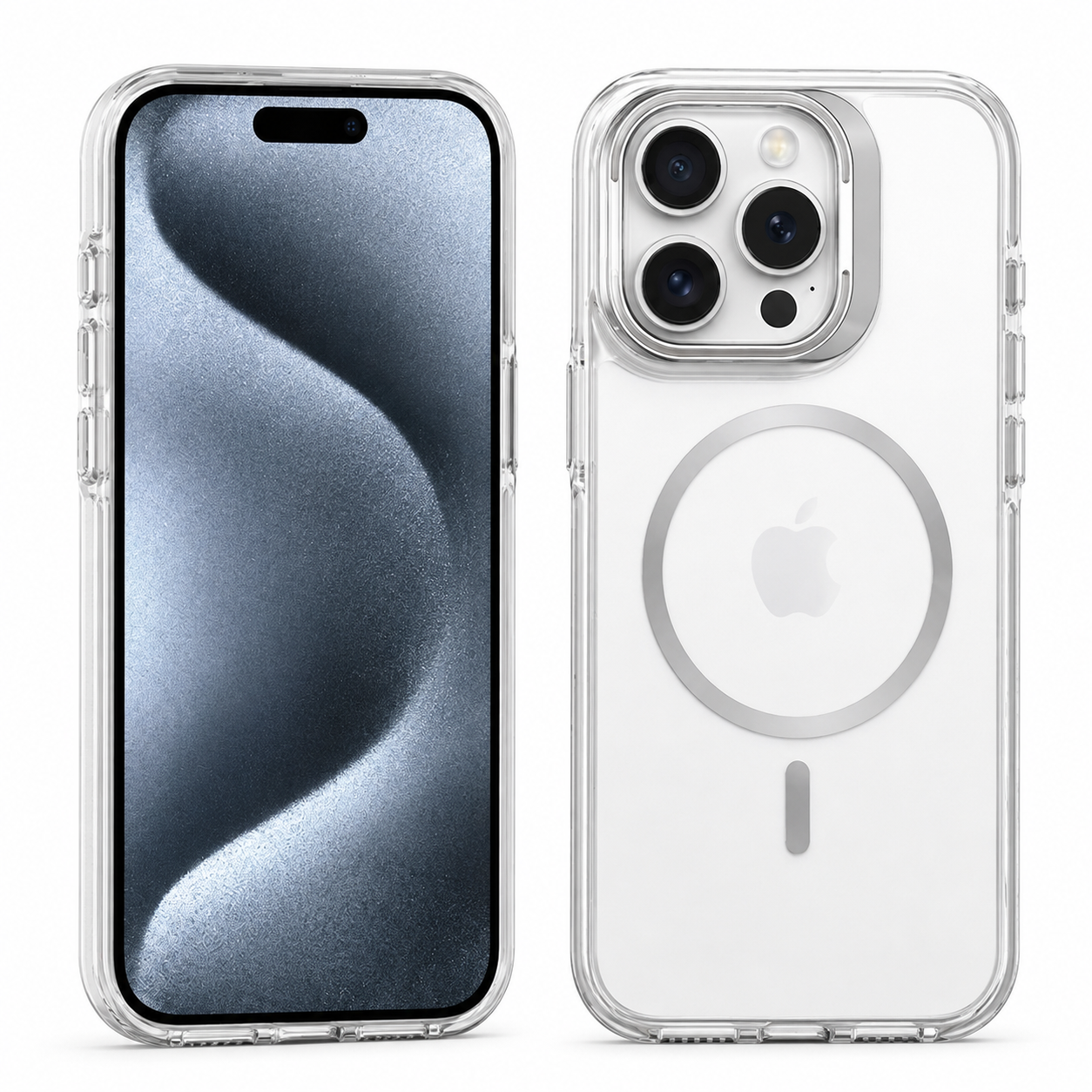 Crystalline MagSafe Stand Case for Apple iPhone 15 - White