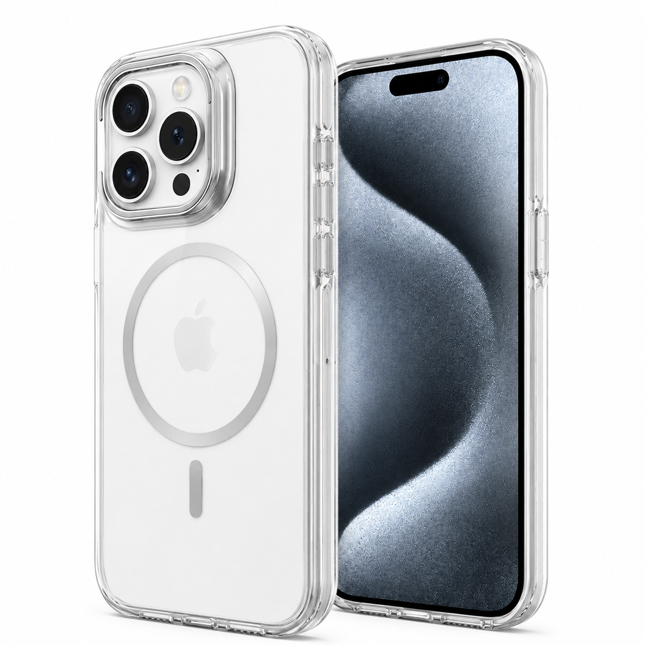 Crystalline MagSafe Stand Case for Apple iPhone 15 - White