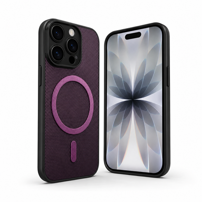 Purple MagSafe iPhone 16 Pro Max cover with anti-slip grip and camera protection