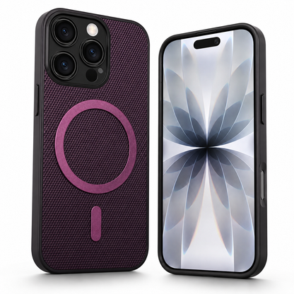 Purple woven grip phone cover for Apple iPhone 16 Pro Max
