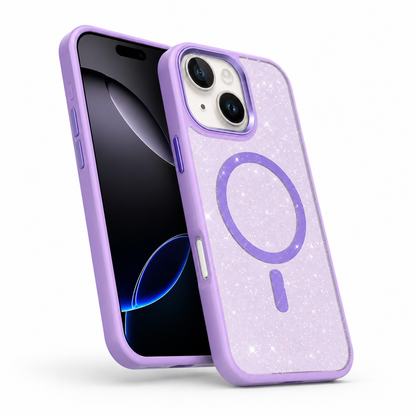 Glitter MagSafe Matte Ultra Case for Apple iPhone 15 - Purple