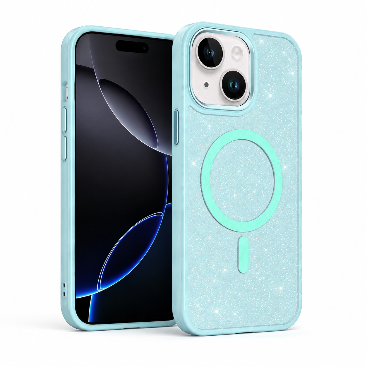 Glitter MagSafe Matte Ultra Case for Apple iPhone 15 - Blue