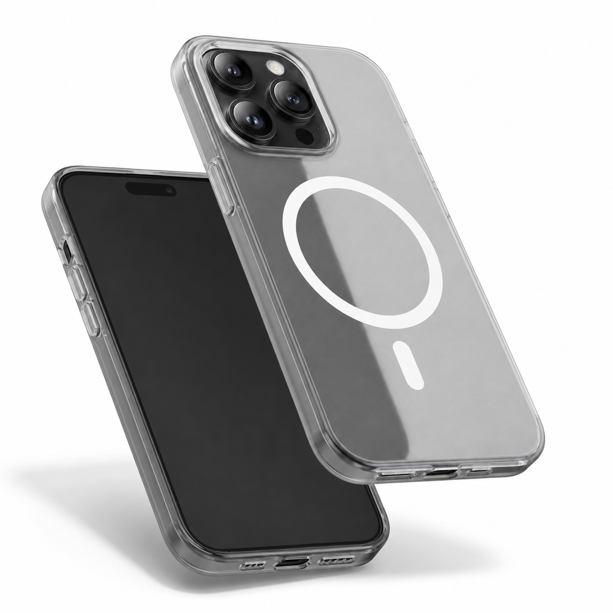 Black iPhone 16 Pro Max case Canada with frosted MagSafe protection
